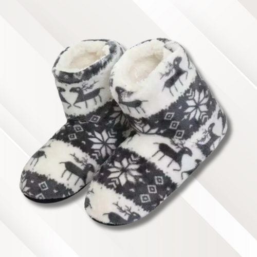 Bottines chaussons | Femme Gris / Taille unique