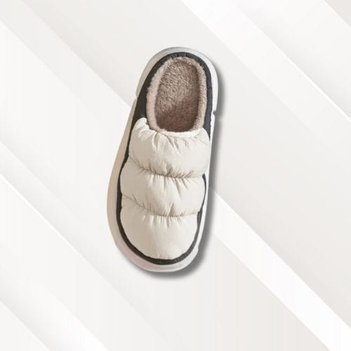 Chaussons homme chaud | Légers Blanc et gris / 36-37