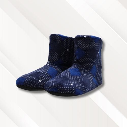 Chaussons montants fourrés | Homme Carreaux bleus / 41