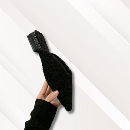 Chaussons mules femme | Talon Noir / 35