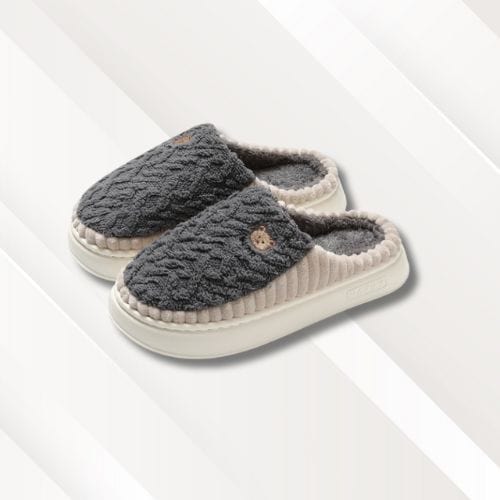 Chaussons mules femme | Tissu Gris / 36-37