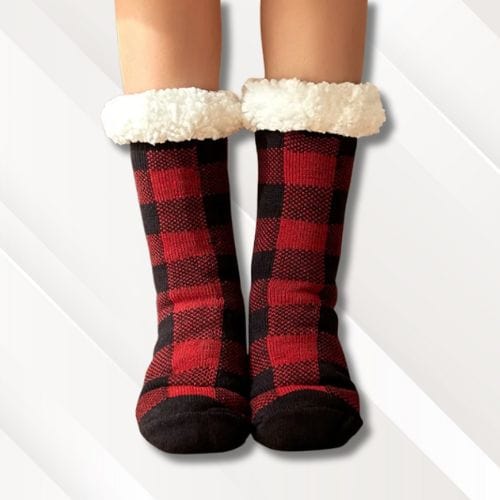 Chaussettes chaussons | Femme Rouge / 35-42