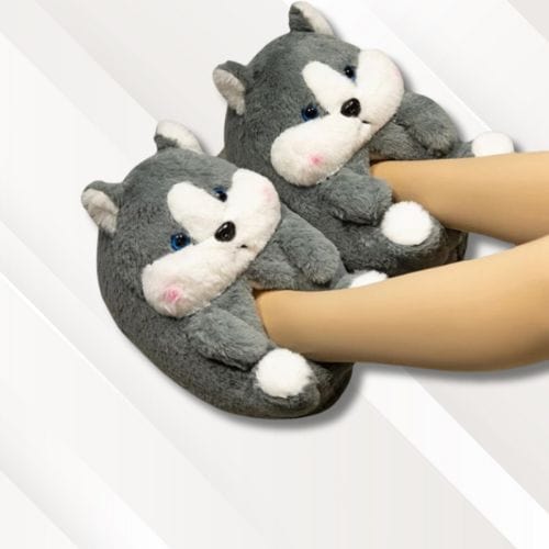 Chaussons animal | Homme Husky / Taille unique