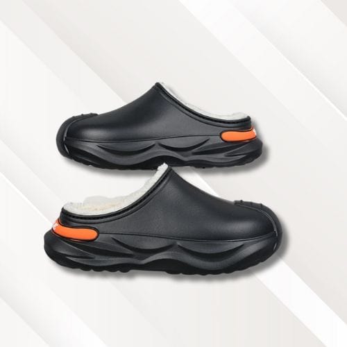 Chaussons d'hiver avec semelle épaisse | Homme Noir / 38-39