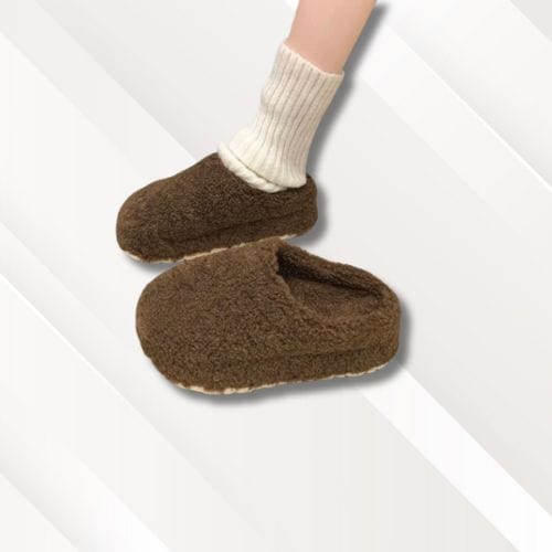 Chaussons femme hiver | À plateforme Marron / 35