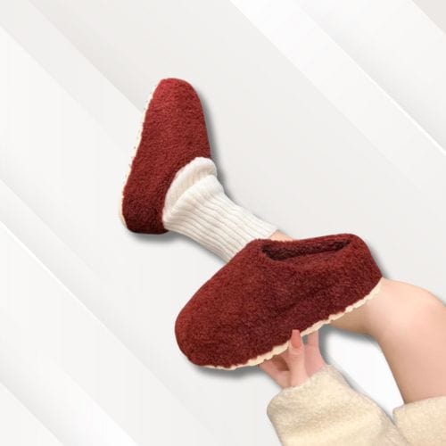 Chaussons femme hiver | À plateforme Rouge / 35