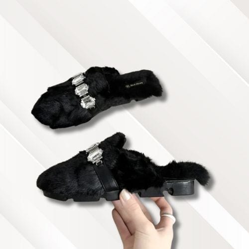 Chaussons femme | Plats Noir / 35