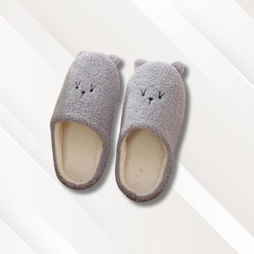 Chaussons hiver femme | Mignons Gris / 36-37