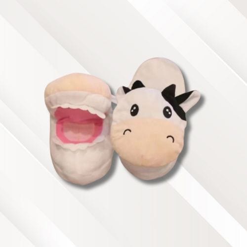 Chaussons homme rigolos | Chauds Vache / 34-38