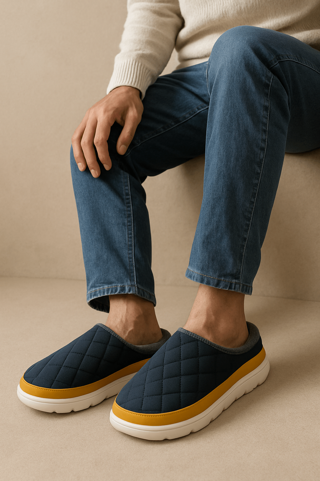 Chaussons homme semelles | Anti bruit