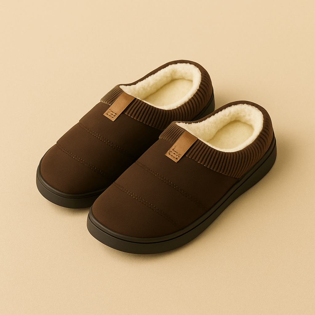 Chaussons mocassins fourrés | Homme Marron / 39-40