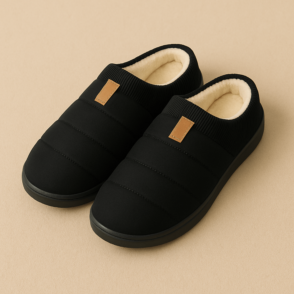 Chaussons mocassins fourrés | Homme Noir / 39-40