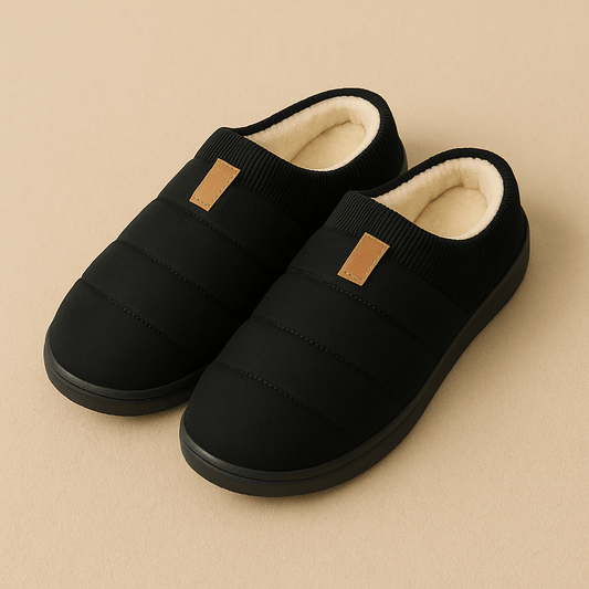 Chaussons mocassins fourrés | Homme Noir / 39-40