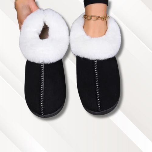 Chaussons montants fourrés femme | Mules Noir / 36-37