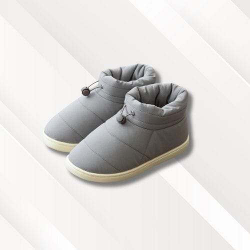 Chaussons montants fourrés femme | Souples Gris / Taille unique