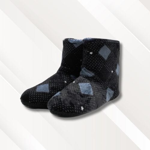 Chaussons montants fourrés | Homme Carreaux gris / 41