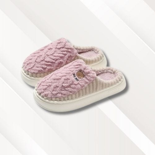 Chaussons mules femme | Tissu Rose / 36-37
