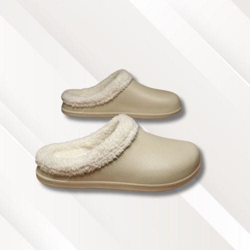 Chaussons mules fourrés | Homme Beige / 40-41