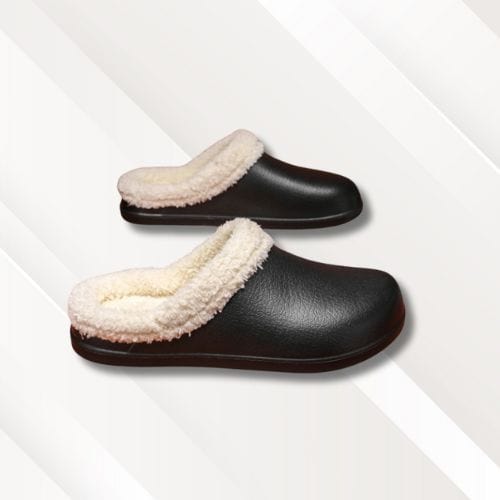 Chaussons mules fourrés | Homme Noir / 40-41