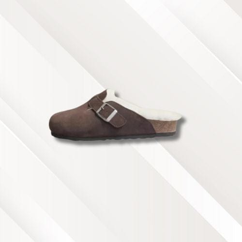 Chaussons mules ouverts | Femme Marron foncé / 35