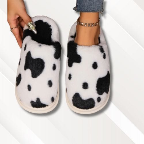 Chaussons vache | Femme Noir / 36-37
