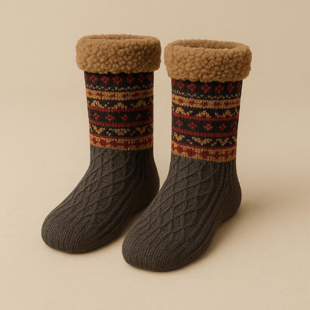 Grosses chaussettes chaussons | Homme Gris / 35-39